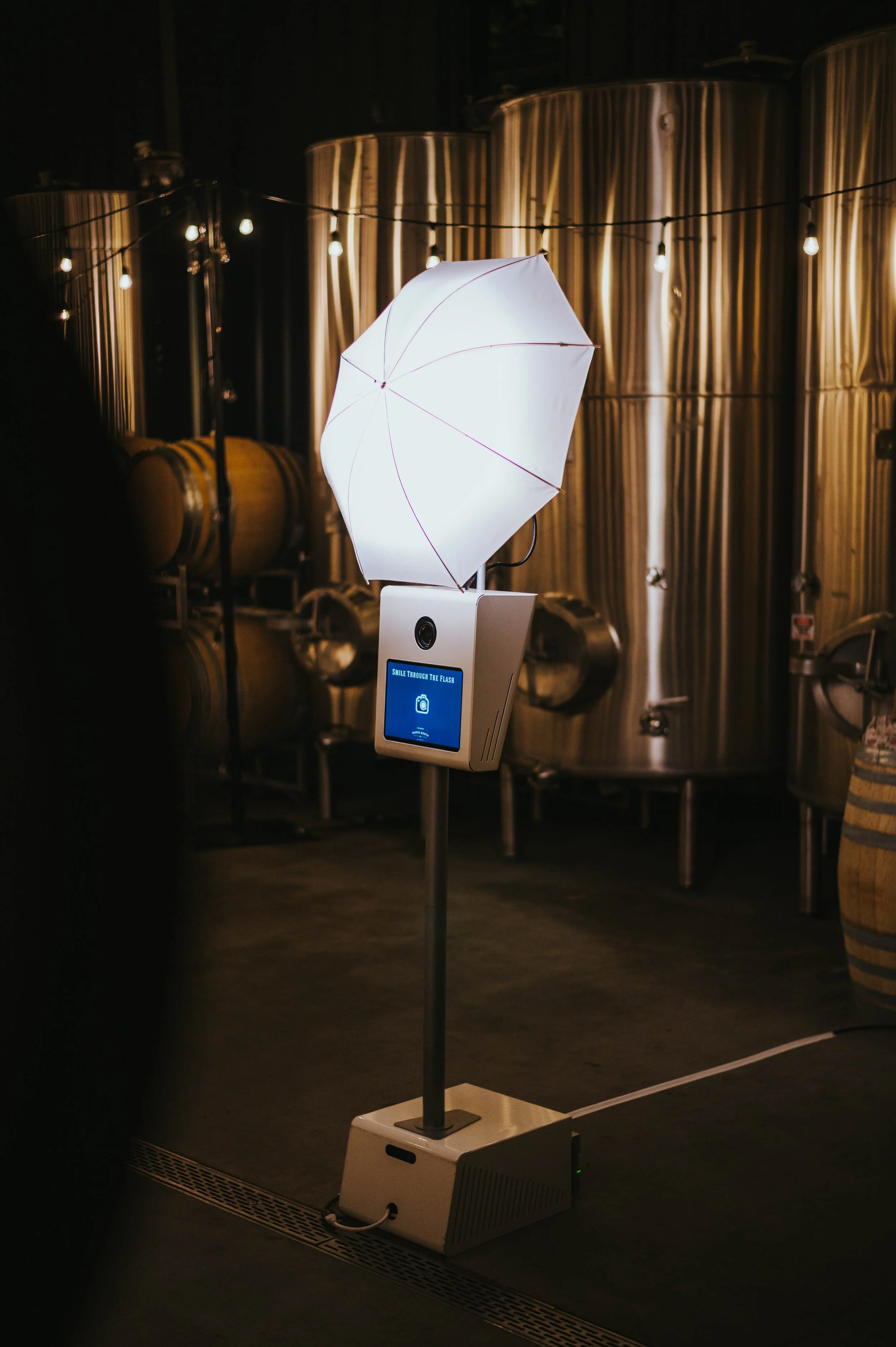 Photobooth setup in winery